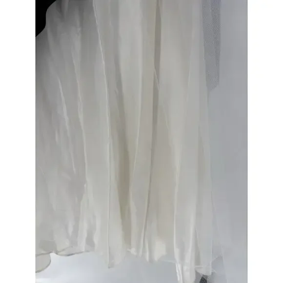 Vintage Jolie Madame Strapless Dress Womens 7/8 Black White Tulle Asymmetrical - Picture 12 of 16